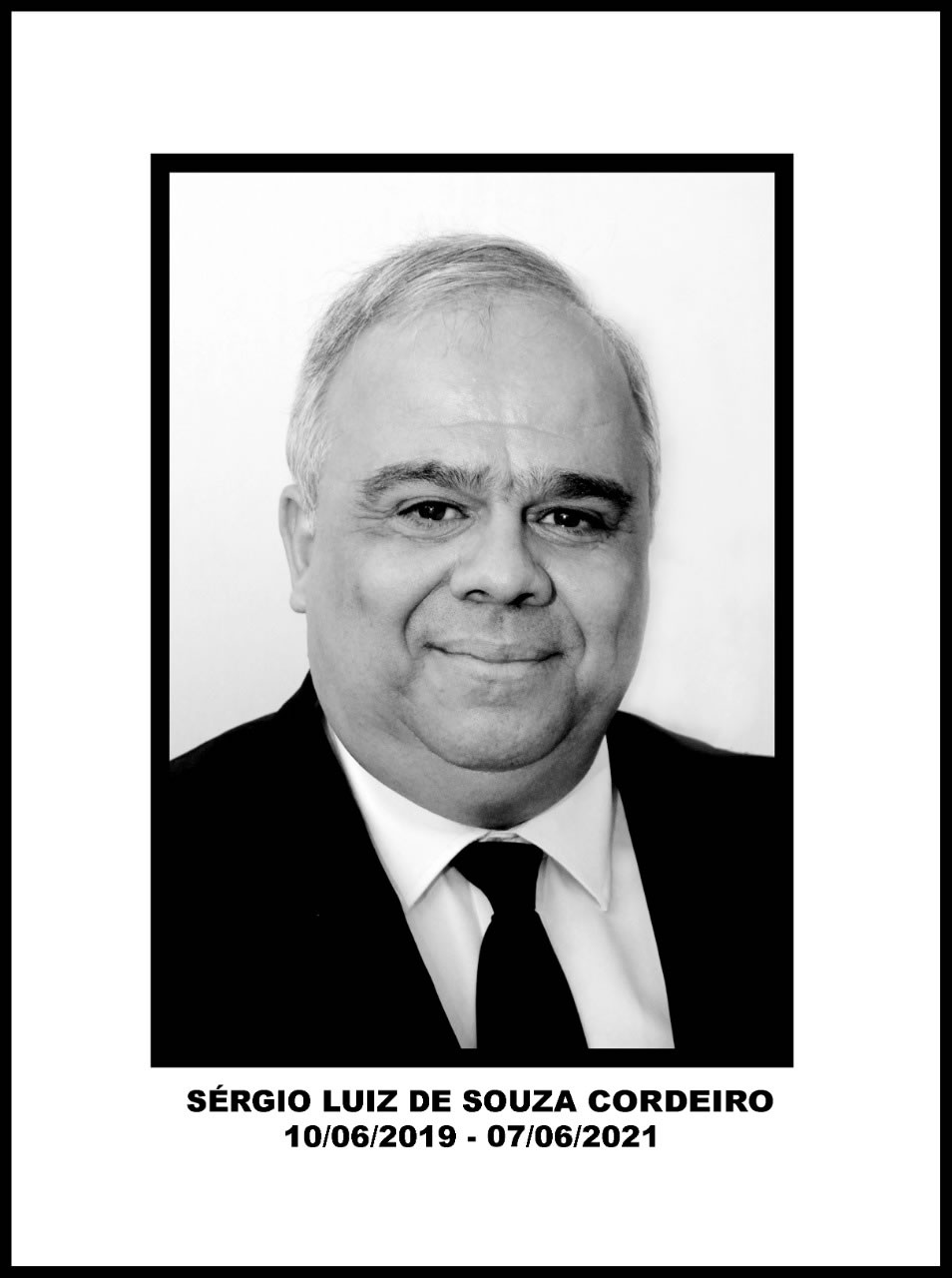 Retrato oficial de Sérgio Luiz de Souza — Venerável Mestre